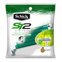 Schick Slim Twin for Men Sensitive, 6-Count Packages (4-Pack) Product Shot
