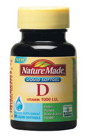 Nature Made Vitamin D 1000 I.U. (200 tablets) Product Shot