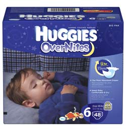 HUGGIES Overnites Diapers, Size 6, Big Pack, 48-Count Product Shot