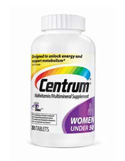 Centrum Women's Under 50 Multivitamin, 200 Count Bottle Product Shot