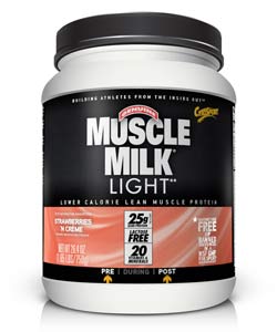 CytoSport Muscle Milk Light Strawberries 'n Creme (1.65 pounds) Product Shot