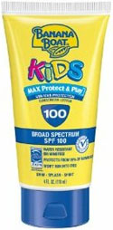 Banana Boat Kids Sunblock Tear-Free Lotion SPF 100, 4 fluid ounces Product Shot