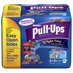 HUGGIES Pull-Ups Training Pants, Nighttime, Boys, 2T-3T, 54-Count Product Shot