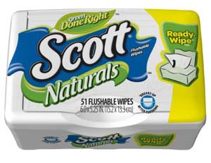Scott Naturals Folded Moist Wipes, 51-count Tubs (Pack of 12) Product Shot