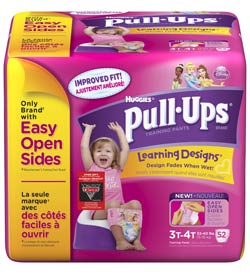 HUGGIES Pull-Ups Training Pants with Learning Designs, Girls, 3T-4T, 52-Count Product Shot