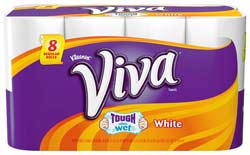 VIVA Regular Roll Paper Towels, 44 Sheets per Roll, White, 8 Count (Pack of 4) Product Shot