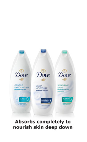 DoveŽ Body Wash - Absorbs completely to nourish skin deep down DoveŽ Body Wash - Absorbs completely to nourish skin deep down