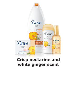 Dove&reg; Go Fresh Burst - Crisp nectarine and white ginger scent