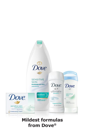 Dove� Sensitive Skin - Mildest formulas from Dove�