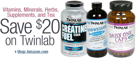 Save $20 instantly when you spend $69 on Twin Lab