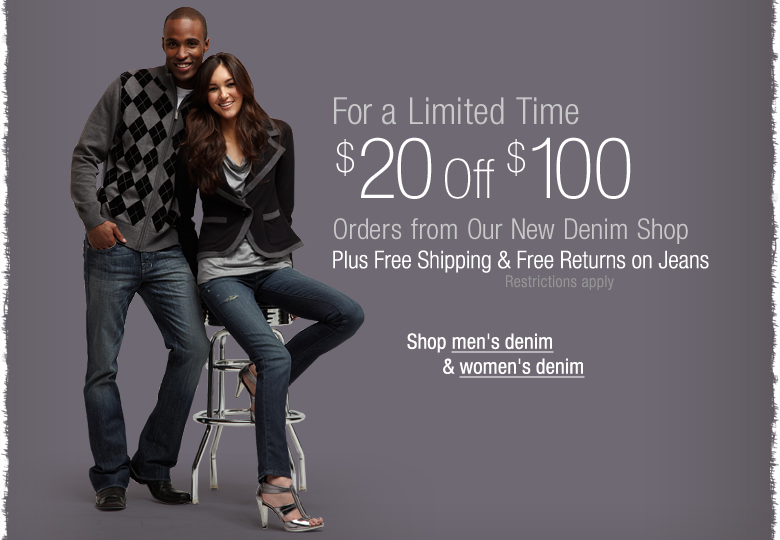 Denim Shop: Free Shipping & Free Returns on Women's Jeans and Men's Jeans