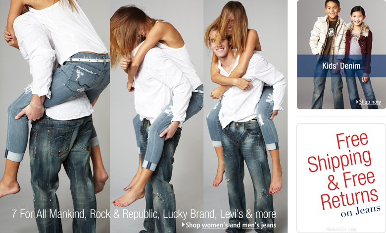 Denim Shop: Free Shipping & Free Returns on Women's Jeans and Men's Jeans