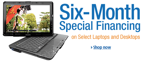 6-month financing on laptops & desktops