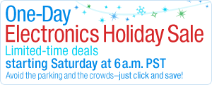 One Day Electronics Sale Coming Soon