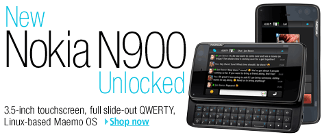 New Nokia N900 with 3.5-inch touchscreen, full slide-out QWERTY, and linux-based Maemo OS