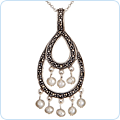 Silver with Marcasite