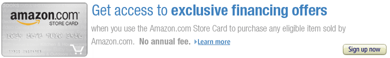 Amazon.com Store Card Exclusive Financing