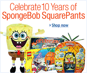 Celebrate SpongeBob's 10th anniversary with toys and games