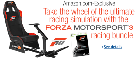 Take the wheel of the ultimate racing simulation with the Forza Motorsport 3 racing bundle.
