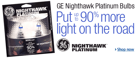 Put up to 90% more light on the road with GE Nighthawk Platinum headlight bulbs -- Amazon.com