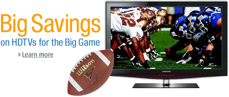 Get Top Deals in Television and HDTVs for the Big Game