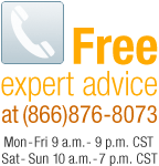 Free expert advice at 866-423-5351, Monday through Friday from 10 a.m. to 10 p.m. Central time.