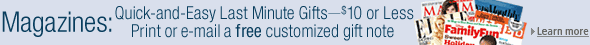 Last-minute Gifts in Magazines: $10 or Less