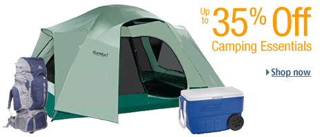 Save up to 35% on Camping Essentials