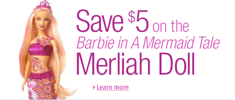 Save $5 at checkout on a Barbie Merliah doll