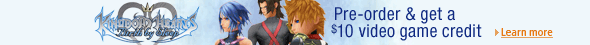 Pre-order Kingdom Hearts for PSP - Get a $10 video games credit. Shop now.