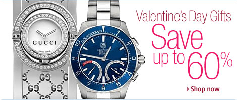 Save up to 60% on Valentine's Day Watch Gift in 2010