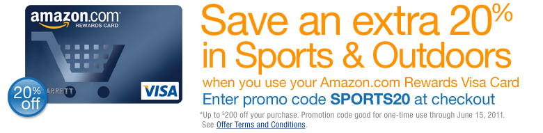 Save an extra 20% in Sports & Outdoors