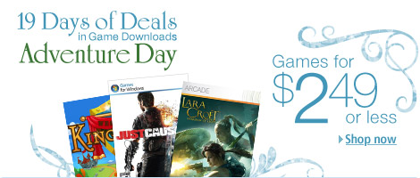 Game Downloads Top Holiday Deals Week 19 Days of Deals - Adventure Game Downloads
