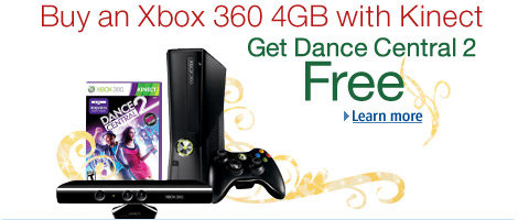 Buy an Xbox 360 4GB Console with Kinect, Get Dance Central 2 Free