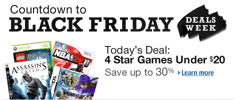 Video Games Countdown to Black Friday: 4 Star Games Under $20