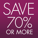70% off or more