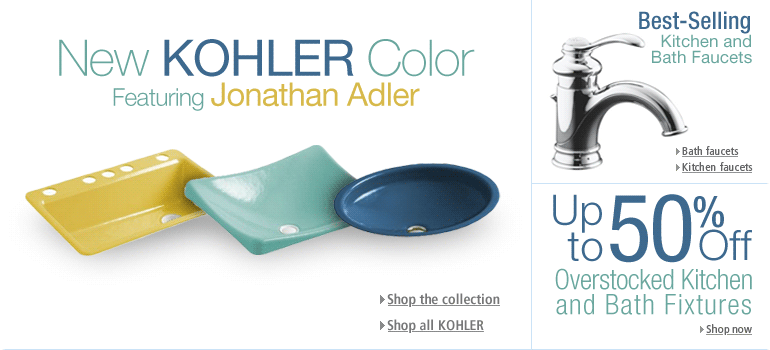 New KOHLER Color Featuring Jonathan Adler Kitchen and Bathroom Sinks