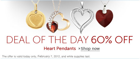 Deal of the Day: 60% Off Heart Pendants