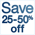 Save 25% to 50%