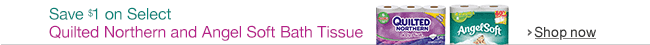 $1 Off Angel Soft and Quilted Northern Bath Tissue
