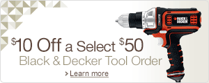 $10 Off a Select $50 Black & Decker Order