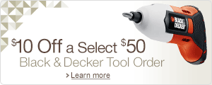 $10 Off a Select $50 Black & Decker Order