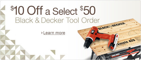 $10 Off a $50 Black & Decker Tools Purchase