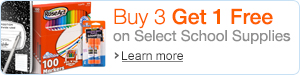 Buy 3 Get 1 Free on Select School Supplies