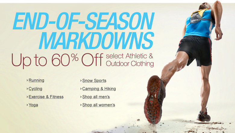 End of Season Markdowns: Athletic & Outdoor Clothing