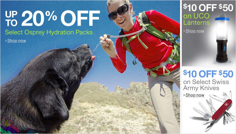 Up to 20% Off Select Osprey Hydration Packs