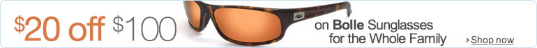 $20 Off $100 on Bolle Sunglasses