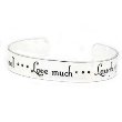 Live Well, Love Much, Laugh Often Inspirational Bracelet