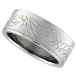 Surgical Steel Ring with Tribal Pattern