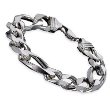 Sterling Silver Figaro Palladium Link Bracelet